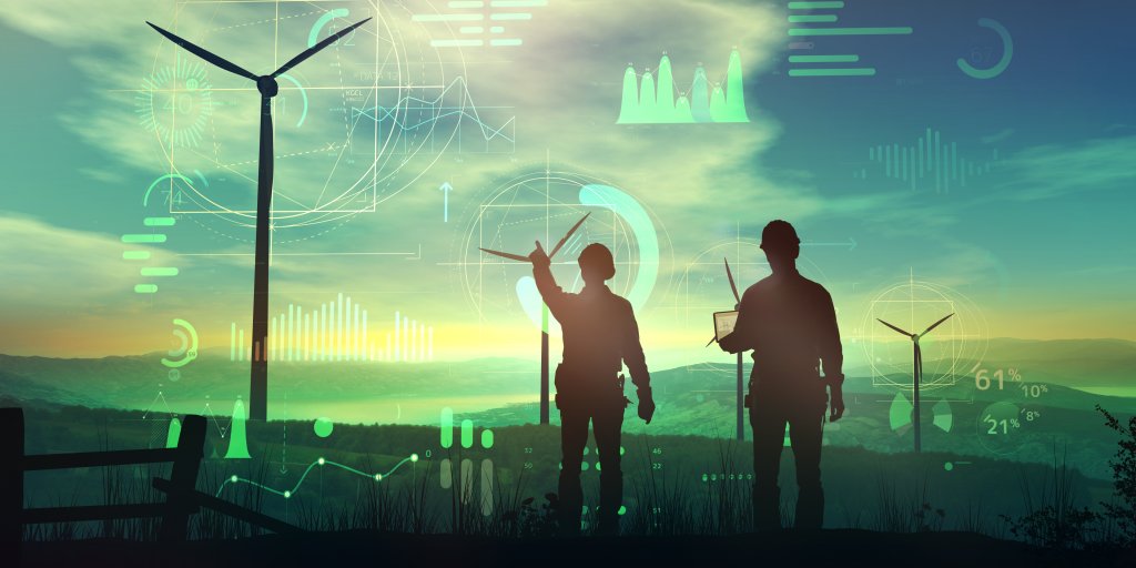 Illustrasjonsbilde av vindmøller