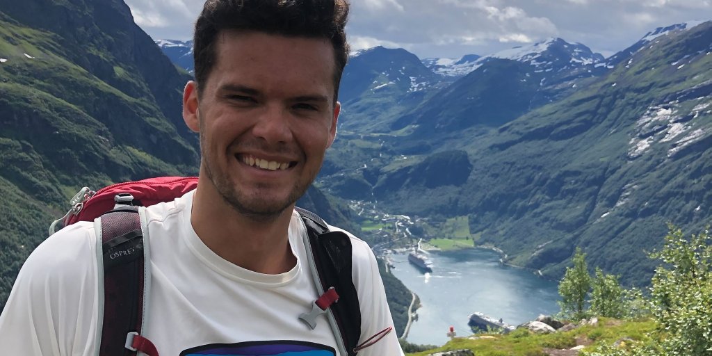 Bilde av Edvard tatt på fjelltur