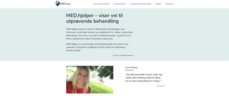 Skjermbilde av medhjelper.no