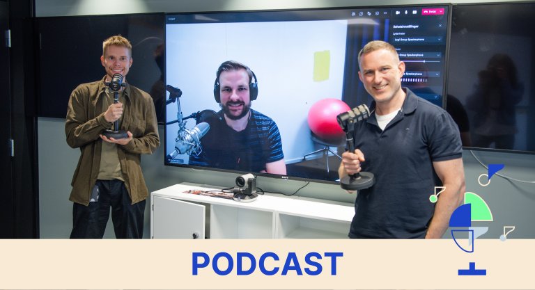 Foto fra podcastinnspilling om data science og maskinlæring