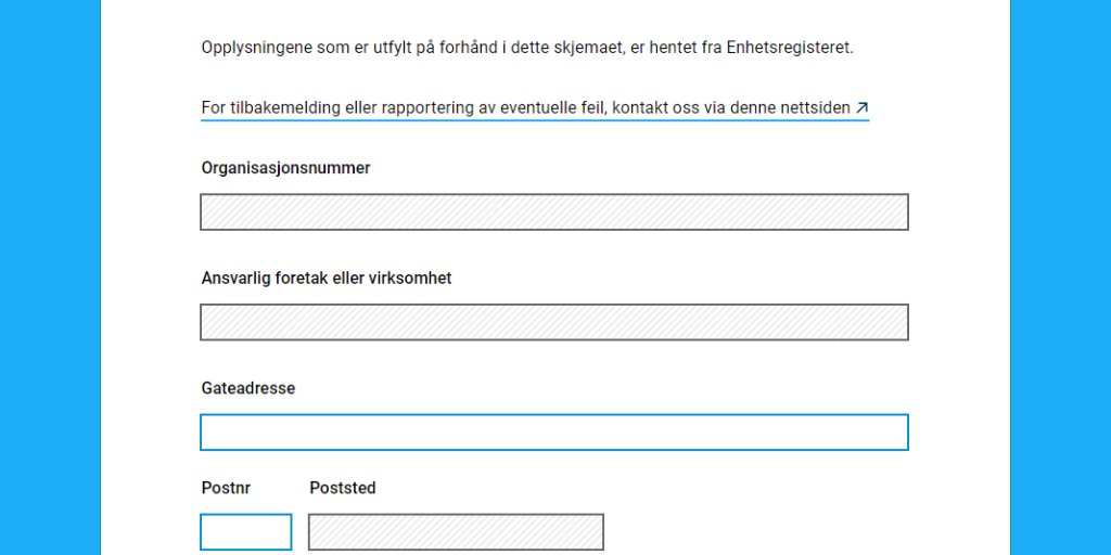 Dette er søknads-og godkjenningsskjema som ble lansert mandag 22. februar