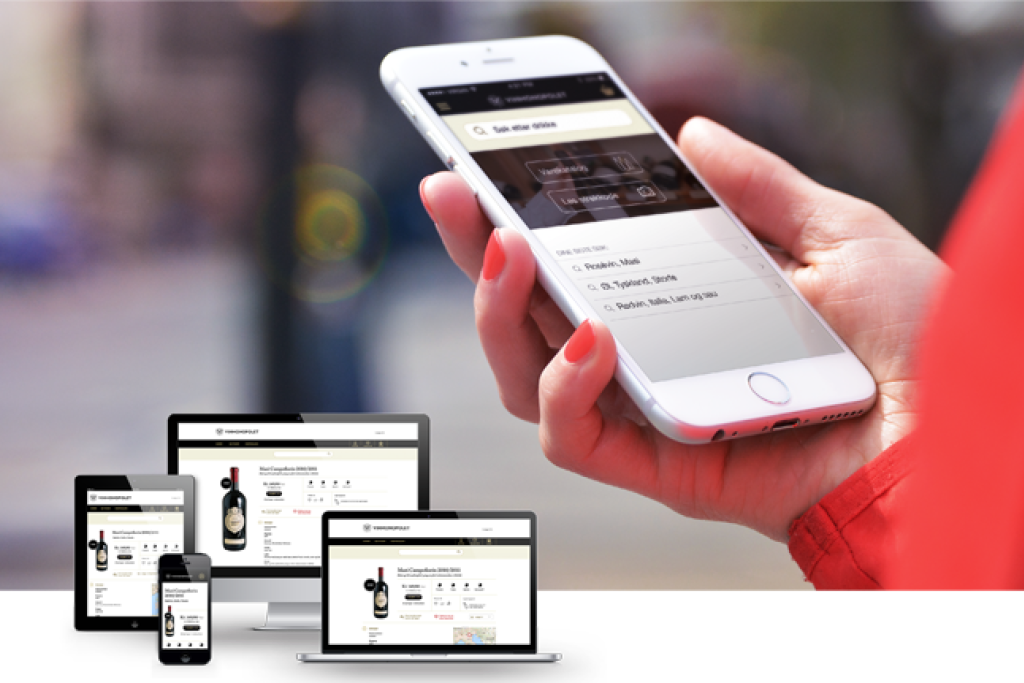 Vinmonopolet app for mobil og desktop